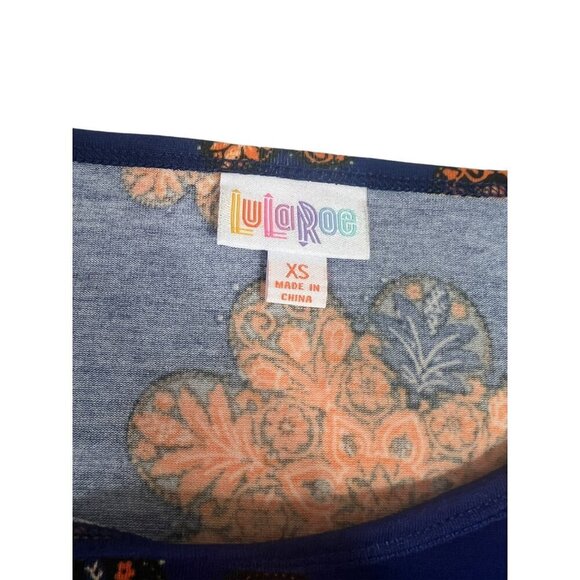 LuLaRoe Irma Women's Blue & Orange Top - Picture 3 of 6